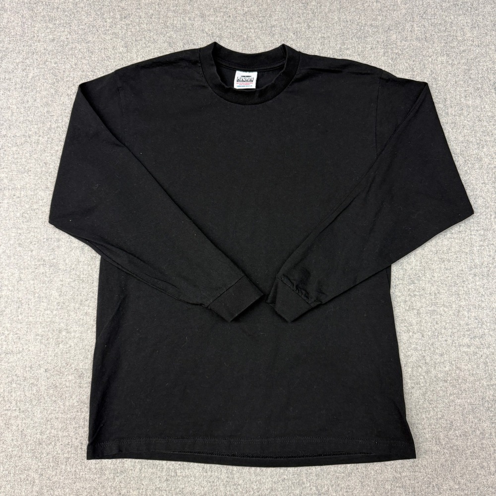 Pro Club | Long Sleeve T-Shirt | Large | Black | Heavy Weight Cotton Crew Neck